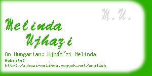 melinda ujhazi business card